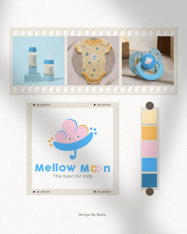 Bella - 以「溫柔、柔軟和童趣」為視覺核心，
運用圓潤造型與柔和配色，
打造讓父母安心、孩子自然親近的品牌形象，
傳遞陪伴成長的溫暖與安全感。