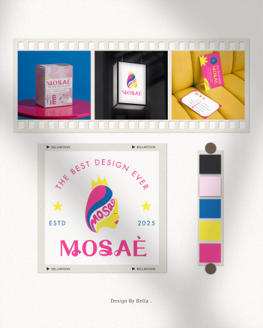 Bella - 以「自信、玩色」為核心精神，
將彩妝的個性張力轉化為大膽且具記憶點的視覺識別，
讓品牌在眾多選擇中被清楚辨識。