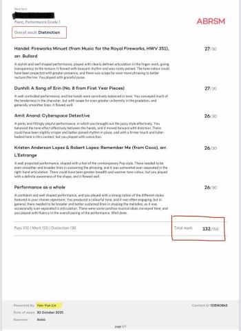 🎹 林晏筠 老師 鋼琴教學 - 每年檢定保證皆以高分通過！
