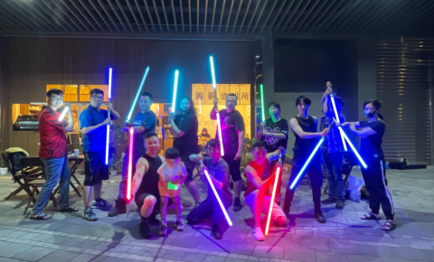 光劍俠James - 團體光劍演武課程現場