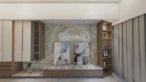 灜鴻企業社-室內設計代繪 - 樣品屋電視牆
