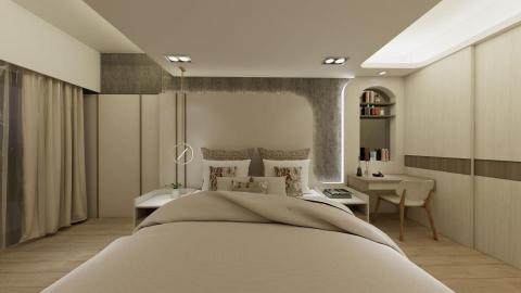 灜鴻企業社-室內設計代繪 - 主臥室床頭背牆