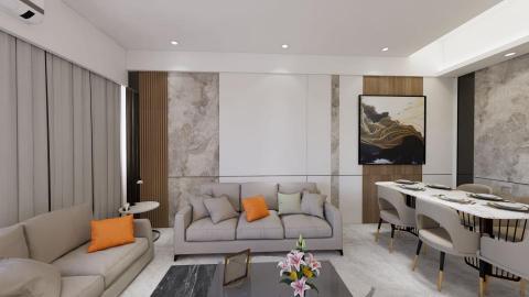 灜鴻企業社-室內設計代繪 - 樣品屋沙發背牆