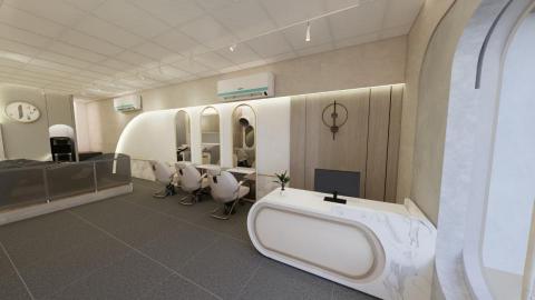 灜鴻企業社-室內設計代繪 - 髮廊案櫃台