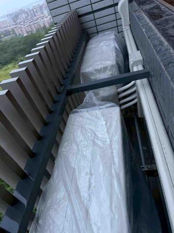 慶峯電機企業社 - 外機安裝完成套袋子防塵