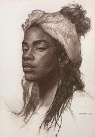 Han studio  邱柏翰 - 這張人像習作
重點如何在深色調裡保留結構、光感與外型設計
重點在於如何判斷明暗轉折、讓五官自然地長在結構上

想更理解人像繪畫的人，
可以私訊我聊聊