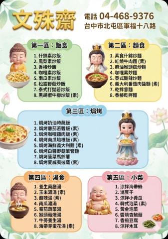 小余網路工作坊 - 素食店菜單