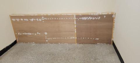 凱銓行 - 客人因底部有管線所以想要遮蔽幫客人設計做成床頭板平台