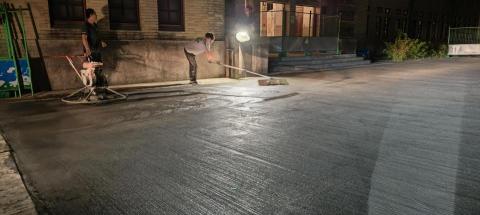 綺泰工程行 - 整體粉光施做後（地坪止滑拉毛面）