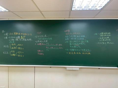 羅瀚次 - 此為板書樣式筆記偏多，但都是期許學生手寫以利記憶。