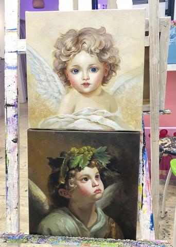 Gina - 壓克力畫&mdash;小天使