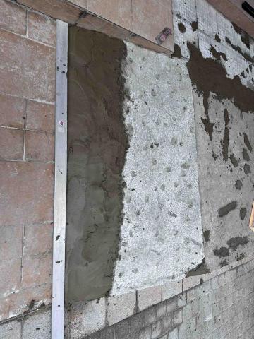 長興工程 - 人行道：台階斜坡抿石工程（粗胚）