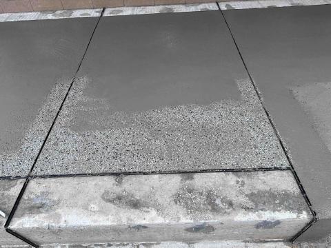 長興工程 - 人行道：台階斜坡抿石工程（抿石）