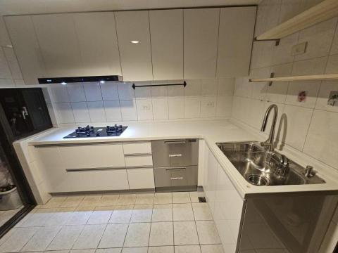 祥林廚具設計裝修 - 韓國人造石+木心板桶身+結晶剛烤+飛雪品客抽屜式洗碗機！