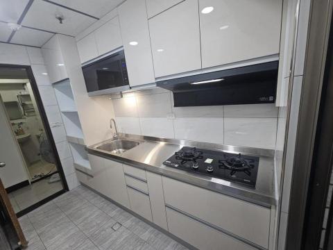 祥林廚具設計裝修 - 不鏽鋼檯面+0.5厚度不鏽鋼桶身+電器櫃