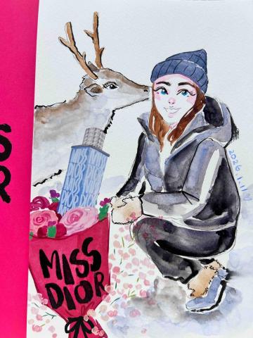 Rose 似顏繪插畫 - 