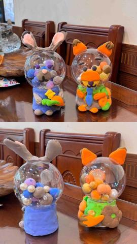 姚采伶 - 黏土課程紀錄（動物方城市球球扭蛋機）