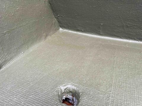 王君達 - 楊梅區｜露台防水翻修工程（彈性防水塗層）
第三道中塗完成面