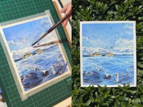 語雷Lucy - 風景水彩示範