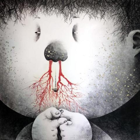 徐逸宸 - 《水往低處流》水墨創作作品