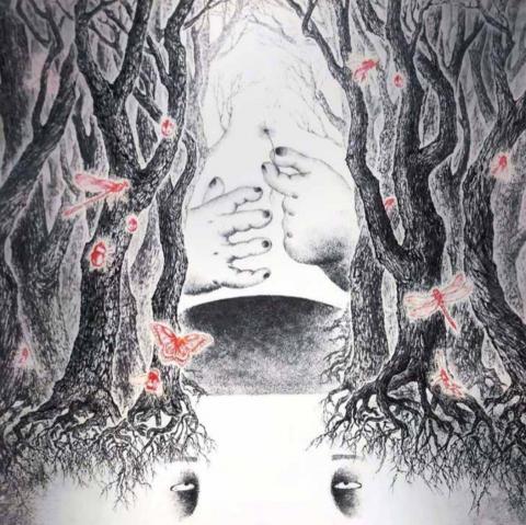 徐逸宸 - 《樹往高處長》水墨創作作品