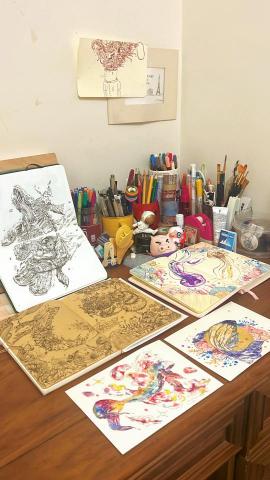 REN｜海洋手繪插畫家 - 海洋風格手繪/電繪。結合水彩、壓克力、等繪製。

擅長水母、鯨鯊、海龜等海洋生物及水下的異想世界。