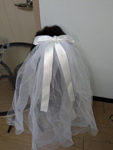 雯雯彩粧師 - 氣質蝴蝶結頭紗2