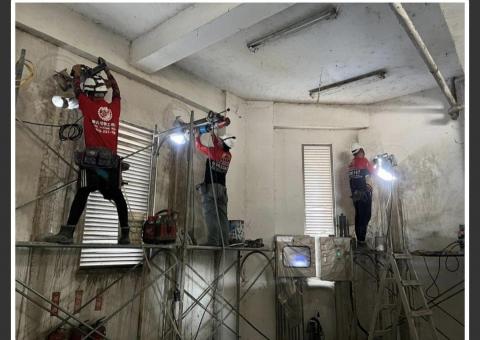 頂豪切割工程 - 鑽孔洗洞