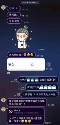 ANGUS 張殷豪英文老師 - 輔英科大重考 英文12級分