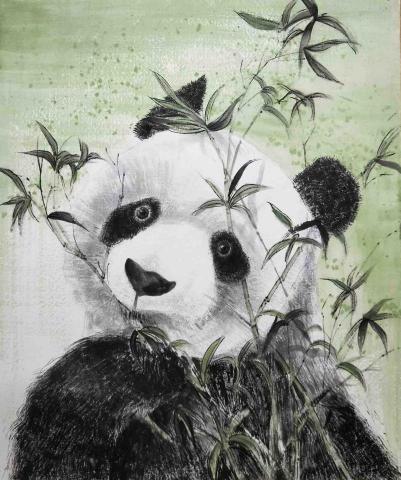 許詠宜 - 竹悠 水墨 2020 45cm&times;33cm