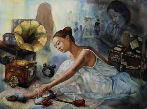 許詠宜 - 凝 水彩 2018 162cm&times;130cm