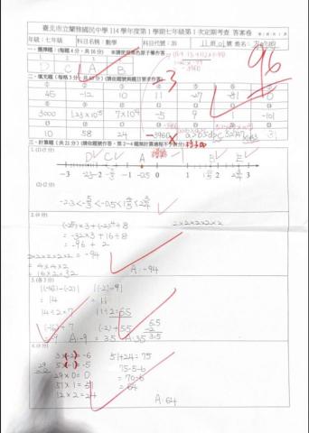 楊欣潔 - 我從他國小五年級一路教到現在；他升上國中後第一次數學段考就拿到 96 分，差一點就滿分，真的值得普天同慶！我和媽媽都非常替他開心，也為她的努力與成長感到驕傲。