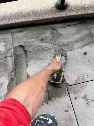 福赫防水工程行 - 地磚貼完 填縫 陽台 