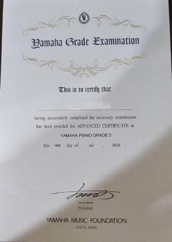 李老師 - Yamaha鋼琴演奏5級