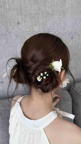 葉筱嵐 - 慵懶韓系花卉編髮