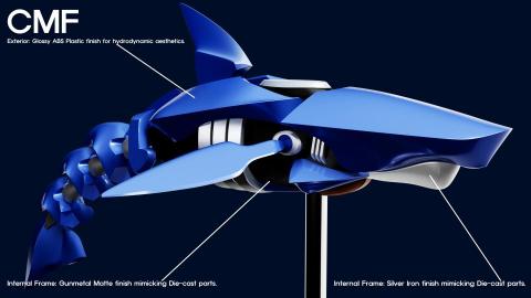 Chin - 賽博鯊魚：DFM就緒的可動人偶設計 CMF