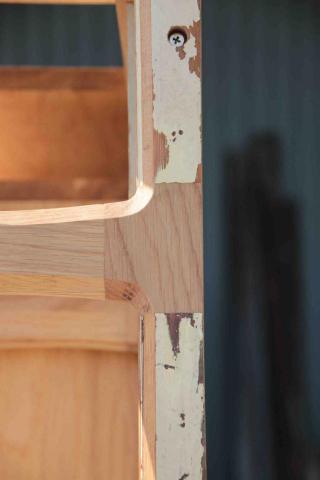 Dsoul_Worker - 舊檜木窗拼新木開放收納櫃（檜木拼橡木）
細節4