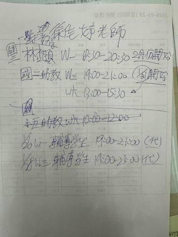 徐佳妤 - 天下補習班輔導老師、一對一家教證明～