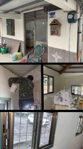 青海開發 - 花蓮縣光復鄉受災戶修繕
&middot;室內/外牆面翻新整平
&middot;鋁門窗安裝