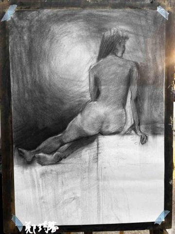 鄭詩蓉 - 炭筆素描