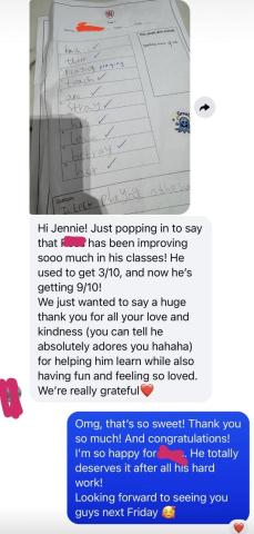 何宜真 Jennie - 倫敦學生的家長訊息