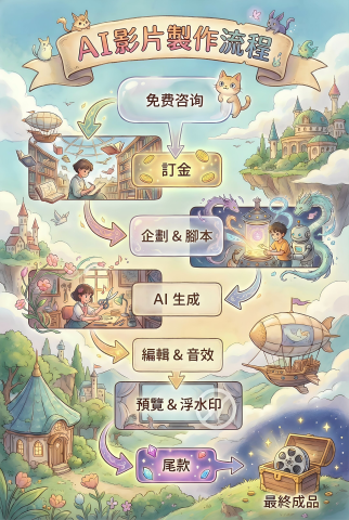 Ariel個人工作室(AI影片製作) - AI影片製作流程