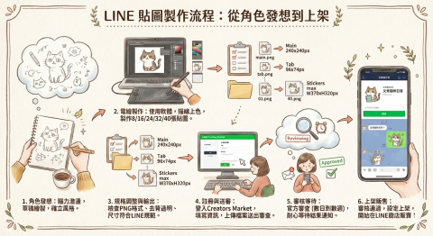 文影人兒工作室 - LINE貼圖客製化流程
