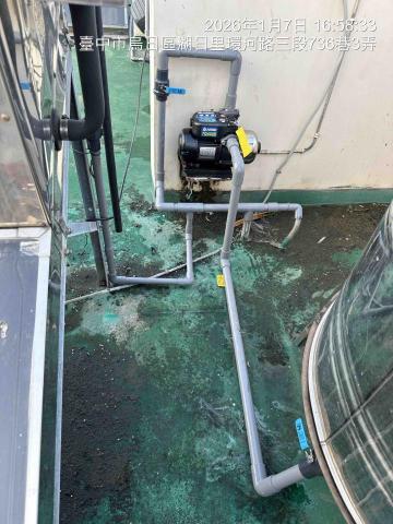 合信水電 - 更新水塔水管及加壓馬達完工照