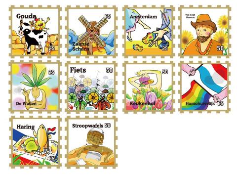 JU - 插畫案例-郵票插畫設計