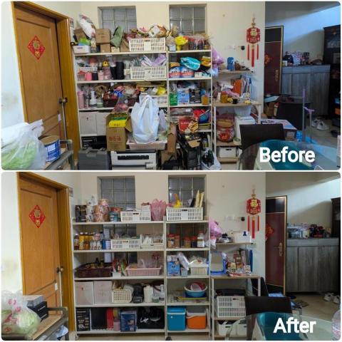 居家整理師-吳朱希文Hayan Siyce - 協助客戶飯廳斷捨離，並且重新分類。
