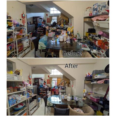 居家整理師-吳朱希文Hayan Siyce - 協助客戶飯廳斷捨離，客戶最大目標希望能清空餐桌。