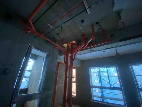 盛育水電工程 - 排水吊管施作