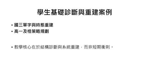 潘品諭 - 學生基礎診斷與系統重建實例