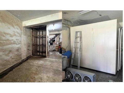 主將冷凍空調 - 因屋齡高，有壁癌。拆除舊的拼裝庫，安裝新的拼裝庫
